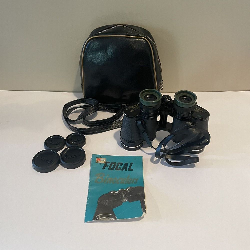 Vintage Kmart Focal Binoculars 7x35 ZWCF10 Wide Angle Box Case Manual